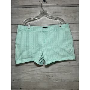 Attention Mint Green and White Summer Shorts Women's Plus size 16